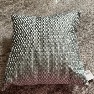 Hotel Collection 18 x 18 teal layered frame pillow NWT
